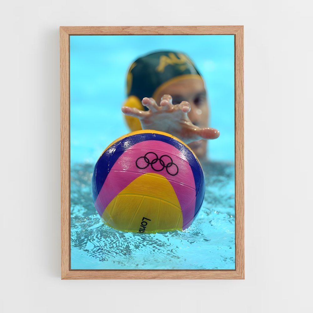 ap-olympics water polo-1 cadre Bois clair
