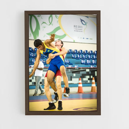 ap-olympics wrestling greco roman-1 cadre Bois foncé