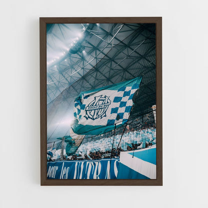 ap-olympique de marseille-5 cadre Bois foncé