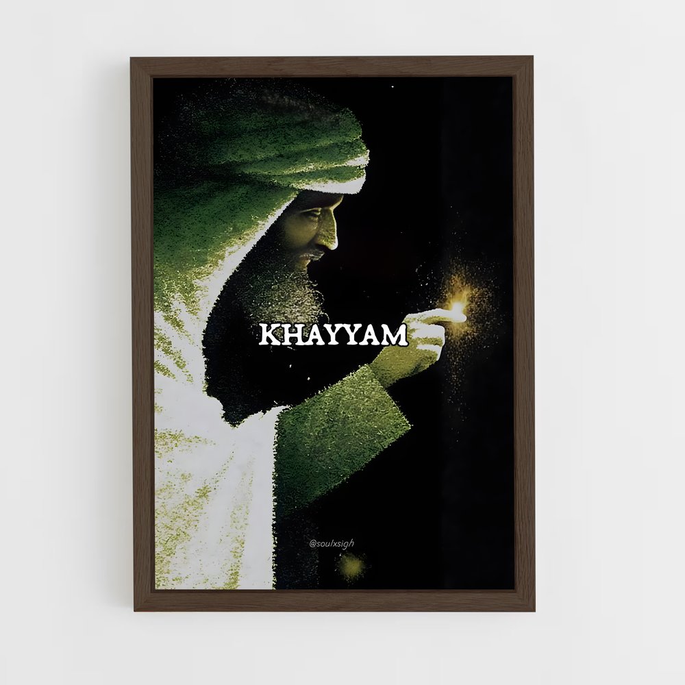 ap-omar khayyam-3 cadre Bois foncé