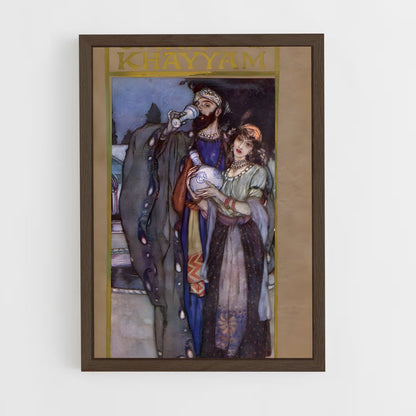 ap-omar khayyam-9 cadre Bois foncé