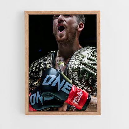 ap-one championship kickboxing-1 cadre Bois clair
