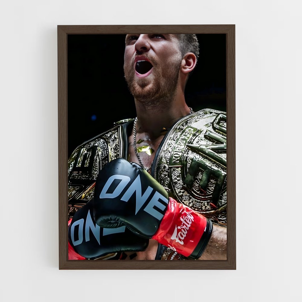 ap-one championship kickboxing-1 cadre Bois foncé