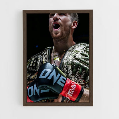ap-one championship kickboxing-1 cadre Bois foncé