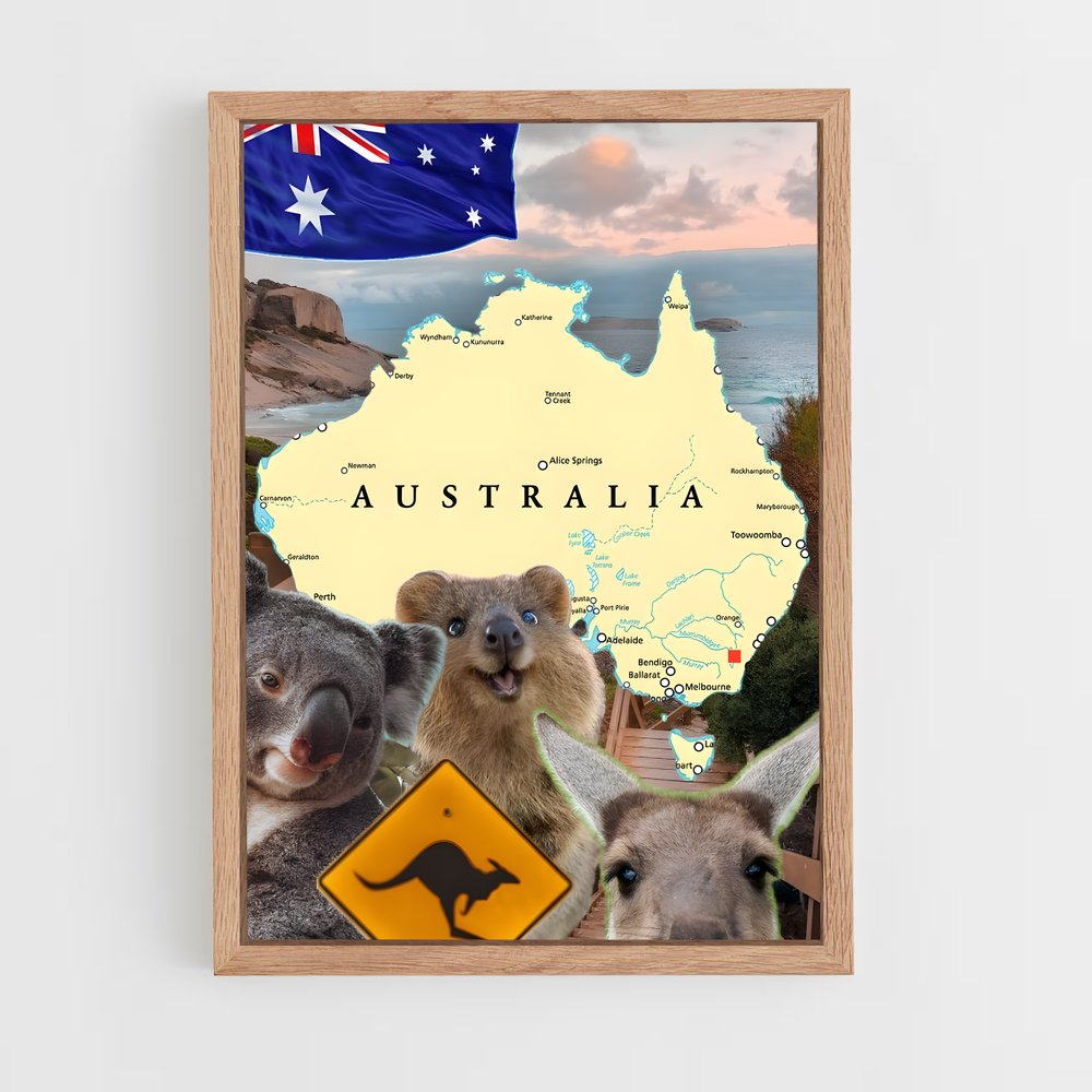 ap-one nation australia-1 cadre Bois clair