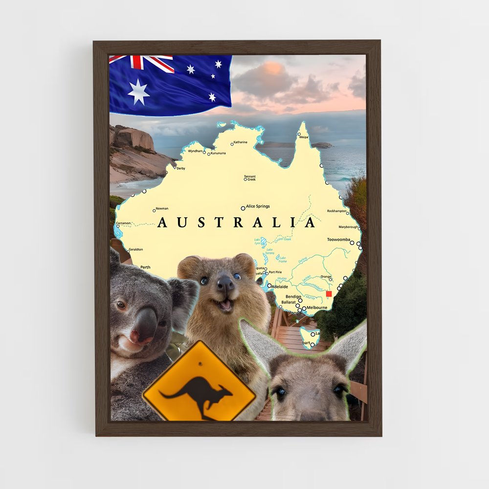 ap-one nation australia-1 cadre Bois foncé