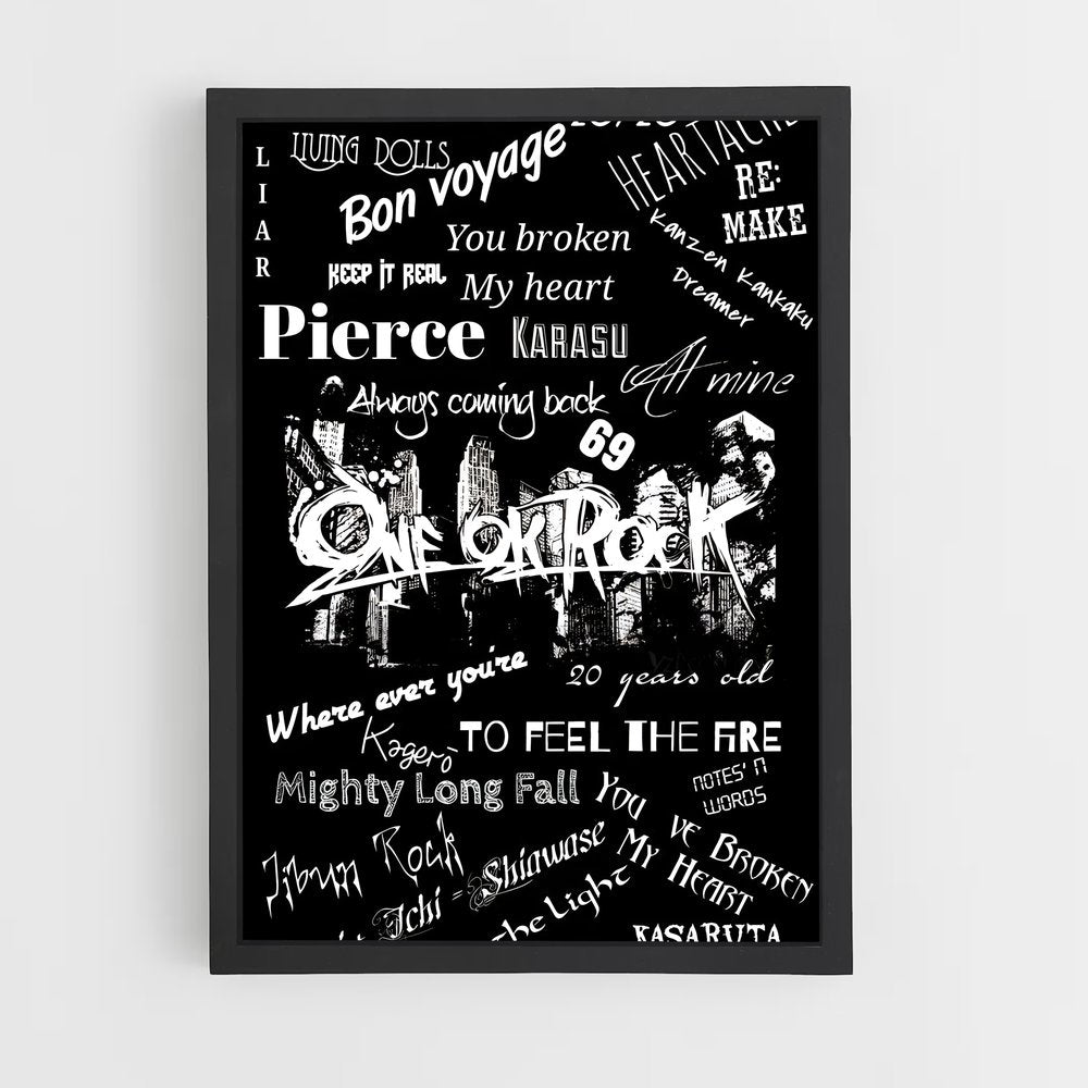 ap-one ok rock-11 cadre Noir