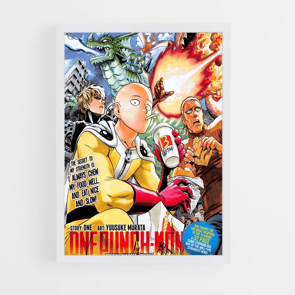 ap-one punch man-4 cadre Blanc