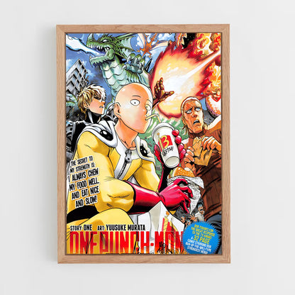 ap-one punch man-4 cadre Bois clair