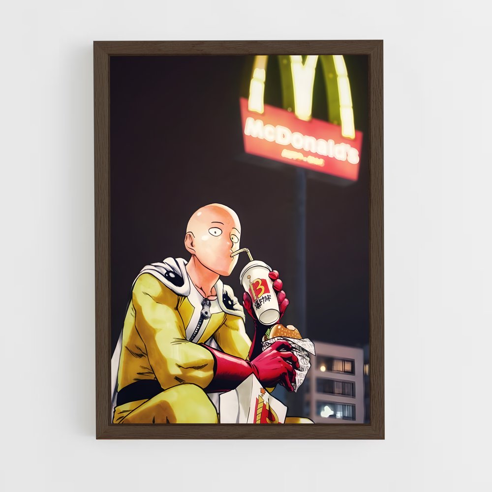 ap-one punch man-5 cadre Bois foncé