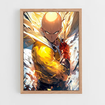 ap-one punch man-6 cadre Bois clair