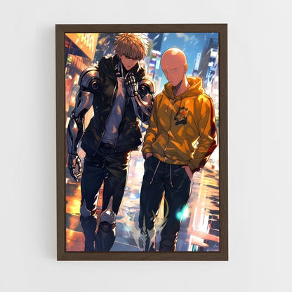 ap-one punch man-9 cadre Bois foncé