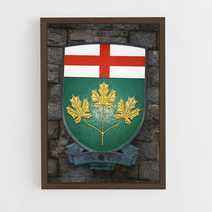 ap-ontario flag-1 cadre Bois foncé