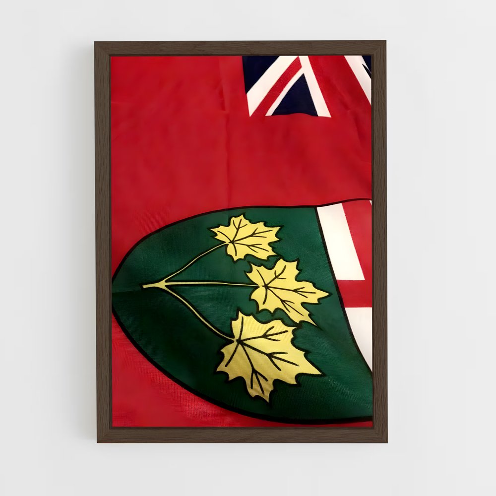 ap-ontario flag-2 cadre Bois foncé