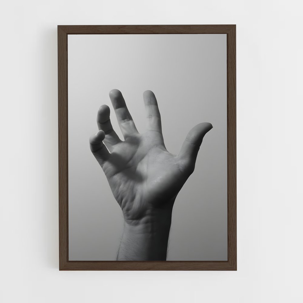 ap-open hand-1 cadre Bois foncé
