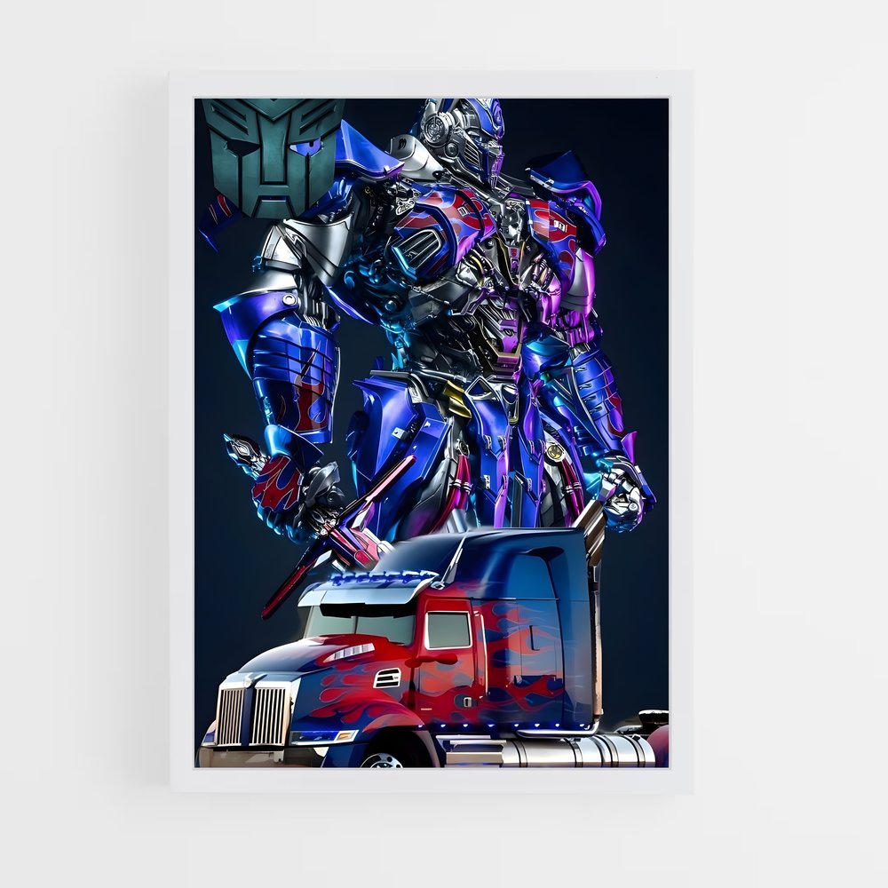 ap-optimus prime truck-4 cadre Blanc