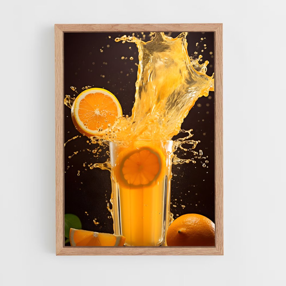 ap-orange juice-3 cadre Bois clair