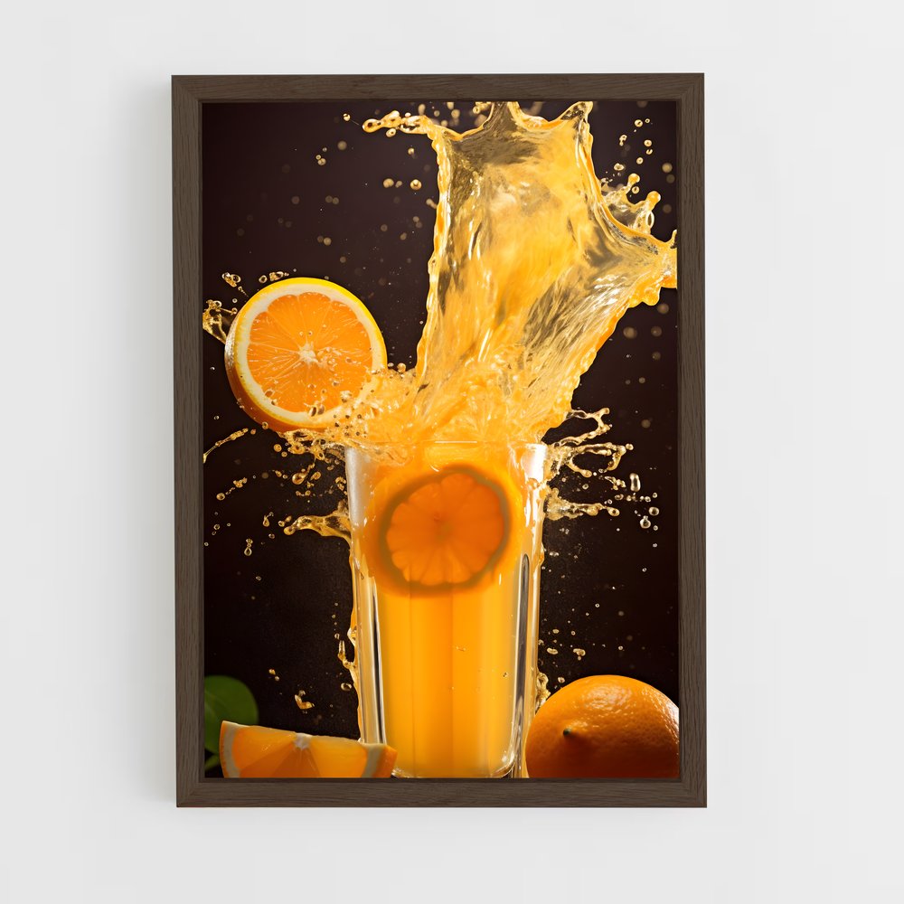 ap-orange juice-3 cadre Bois foncé