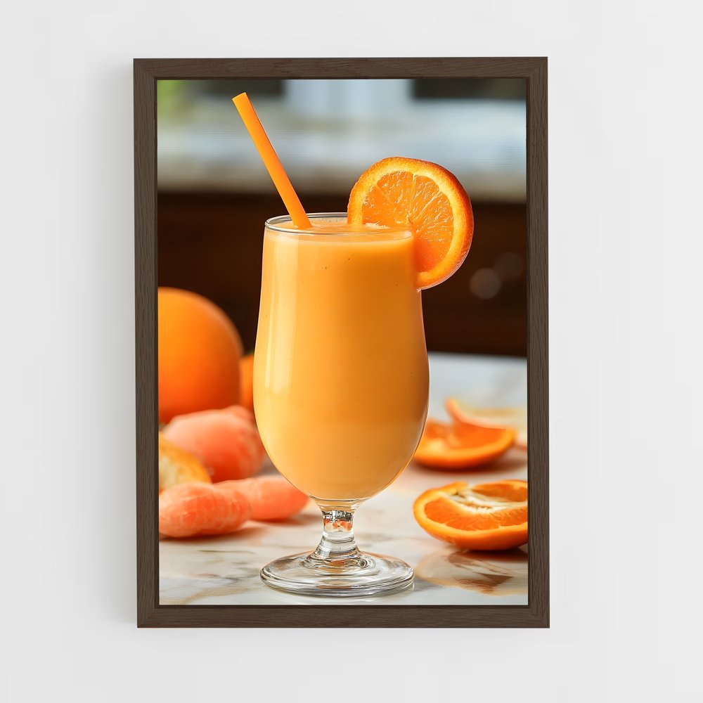 ap-orange juice-4 cadre Bois foncé