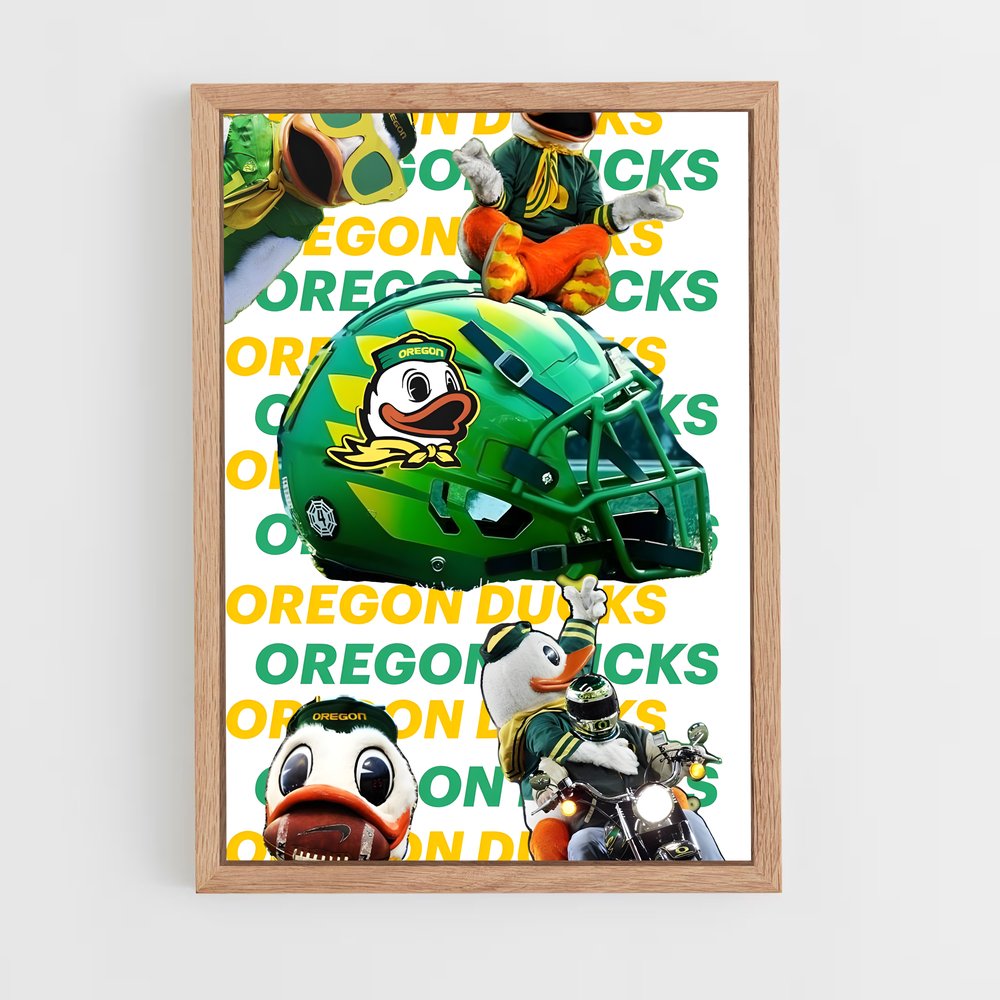 ap-oregon ducks-9 cadre Bois clair