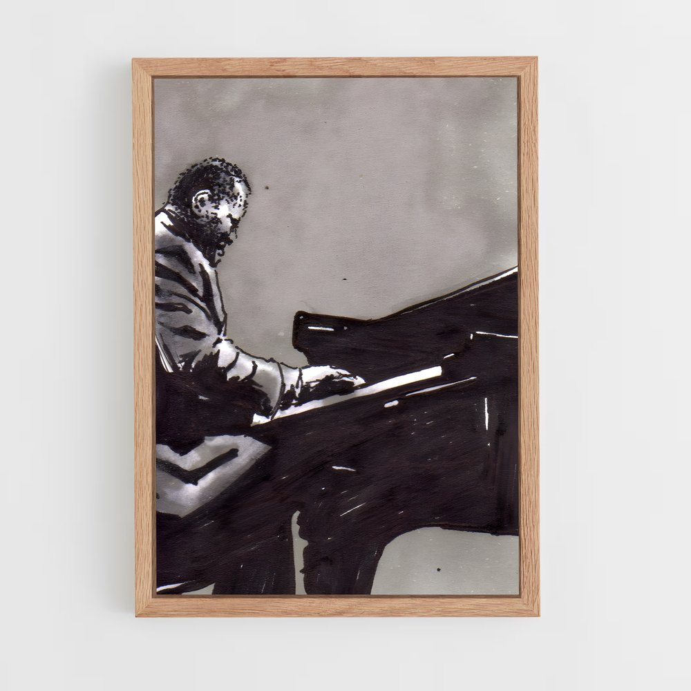 ap-oscar peterson-2 cadre Bois clair