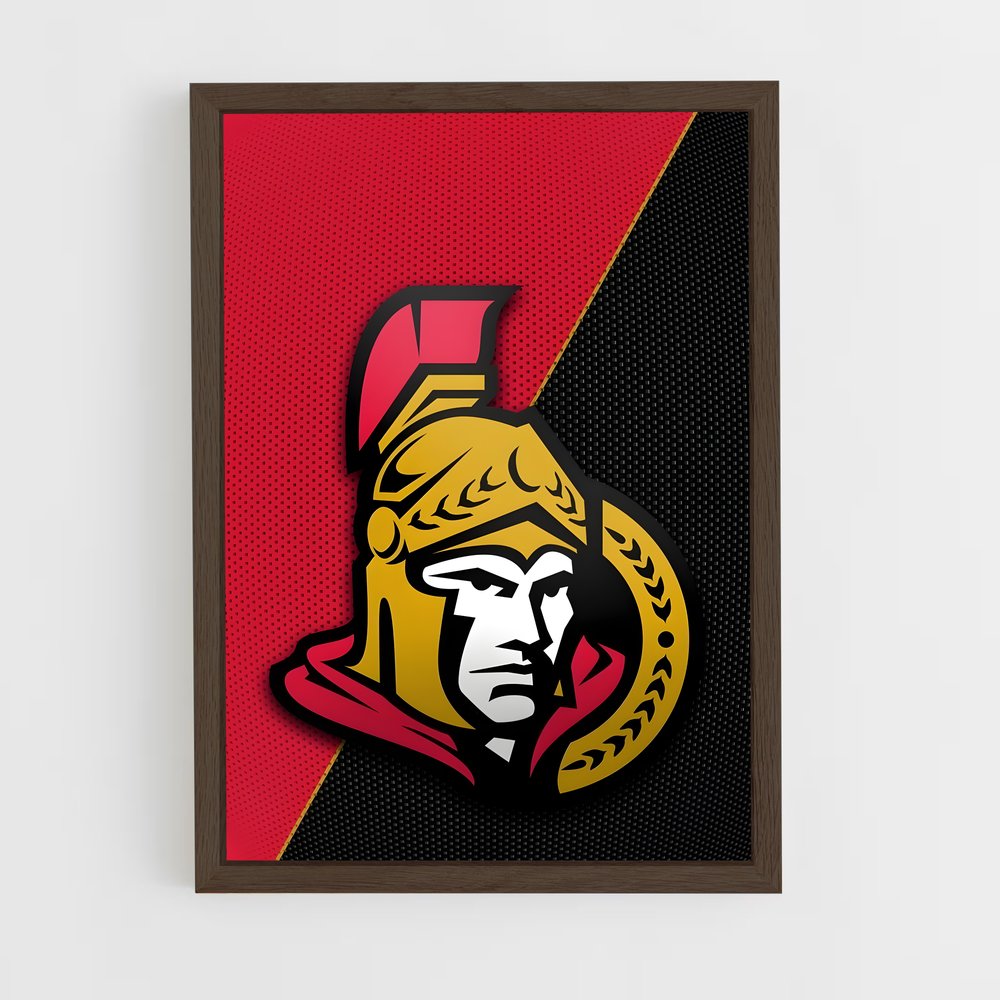 ap-ottawa senators-6 cadre Bois foncé