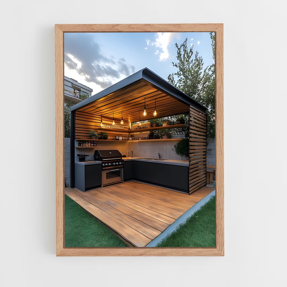 ap-outdoor kitchen-10 cadre Bois clair