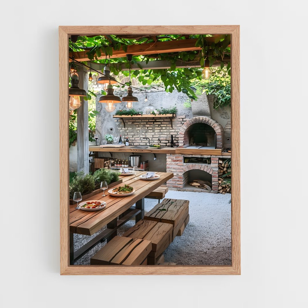 ap-outdoor kitchen-12 cadre Bois clair