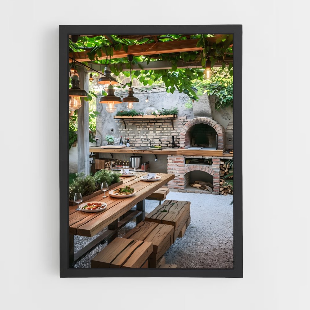 ap-outdoor kitchen-12 cadre Noir