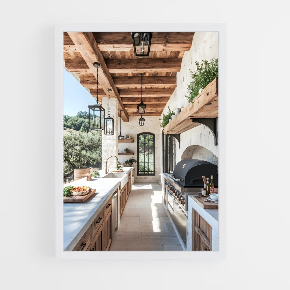 ap-outdoor kitchen-13 cadre Blanc