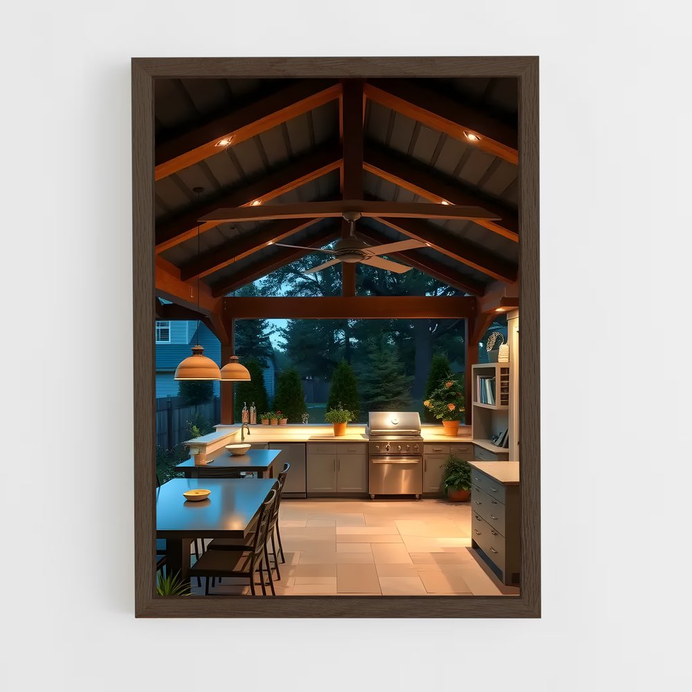 ap-outdoor kitchen-2 cadre Bois foncé