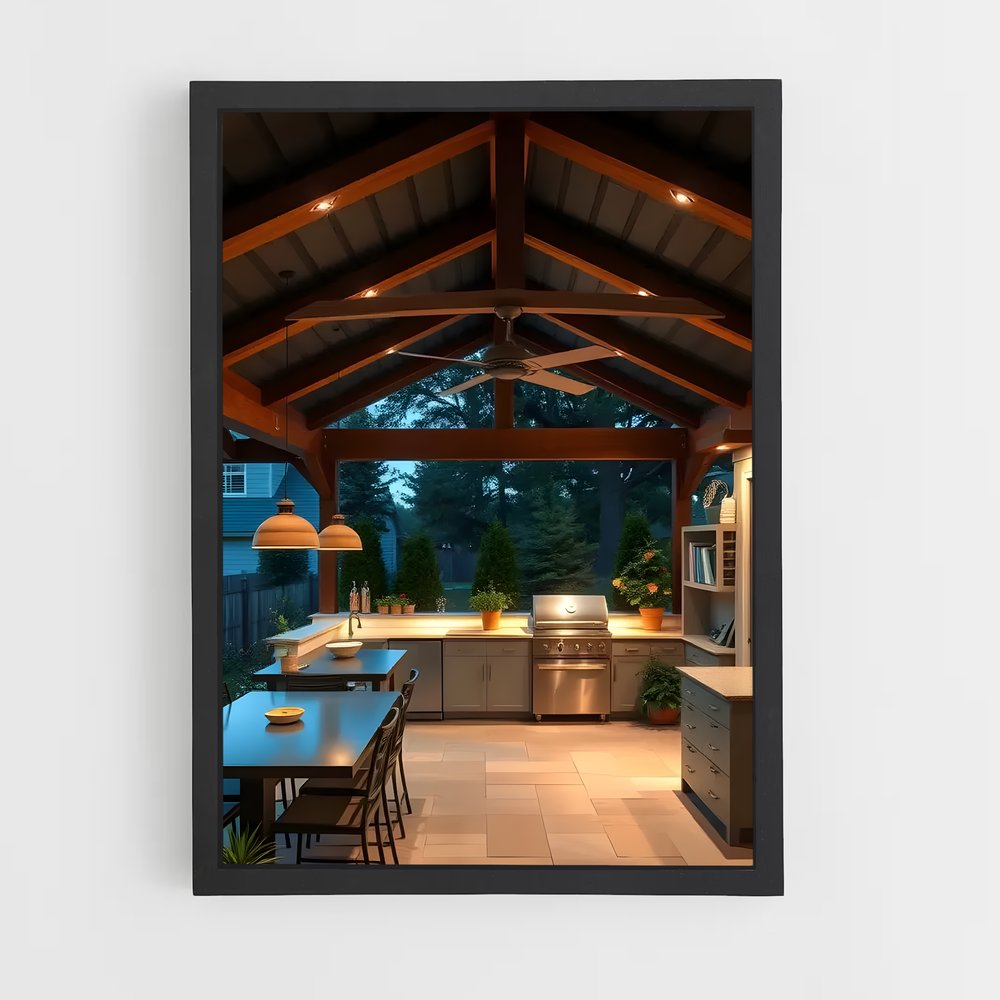 ap-outdoor kitchen-2 cadre Noir