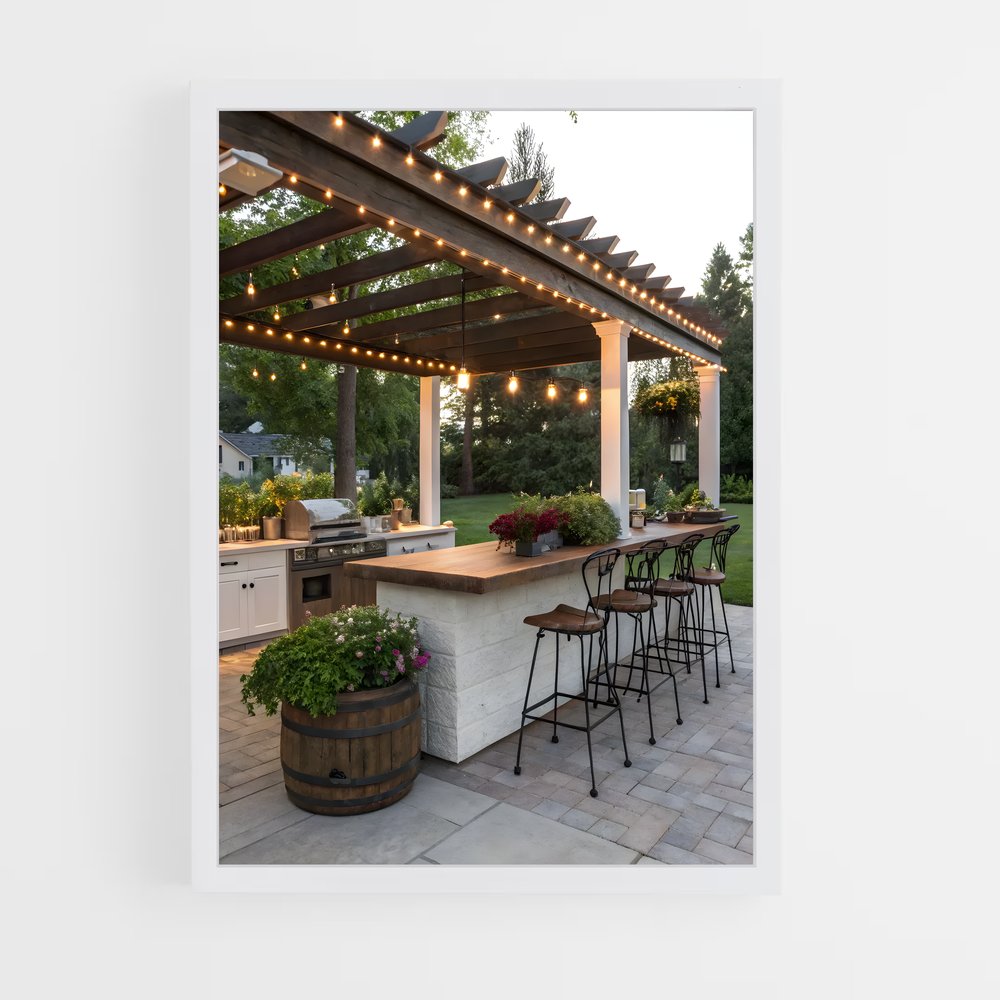 ap-outdoor kitchen-3 cadre Blanc