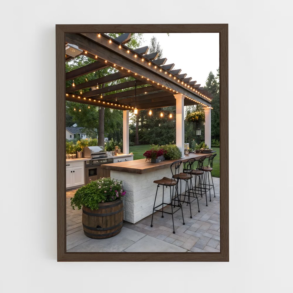 ap-outdoor kitchen-3 cadre Bois foncé