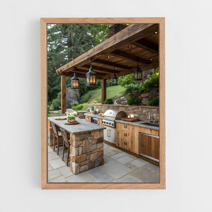 ap-outdoor kitchen-4 cadre Bois clair