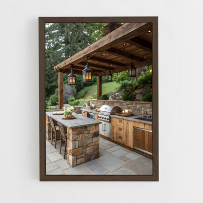 ap-outdoor kitchen-4 cadre Bois foncé