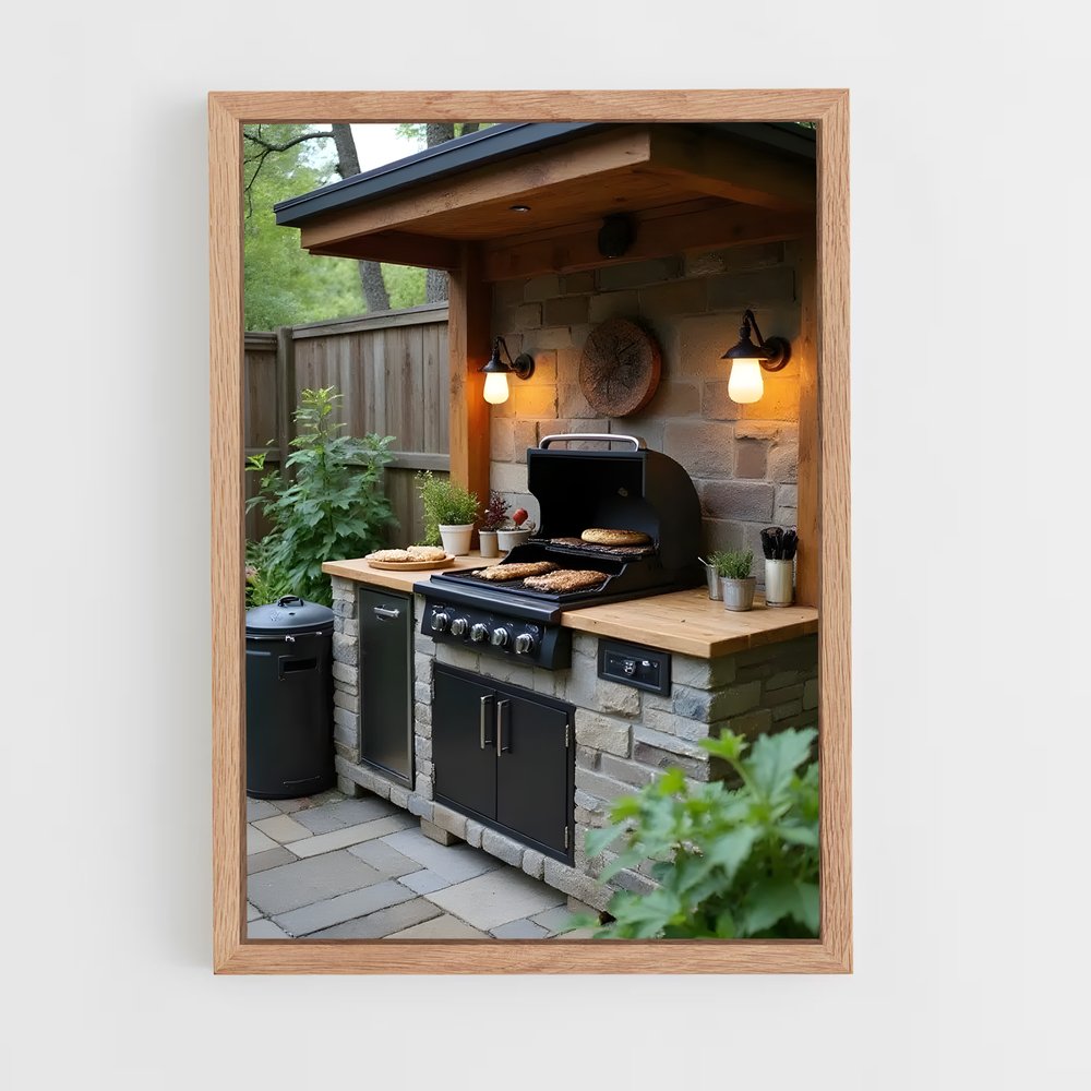 ap-outdoor kitchen-5 cadre Bois clair