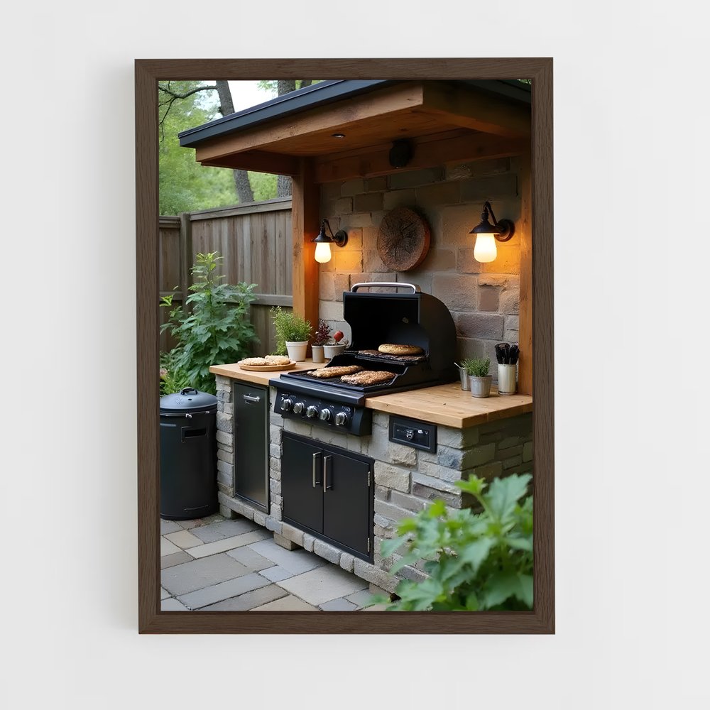 ap-outdoor kitchen-5 cadre Bois foncé