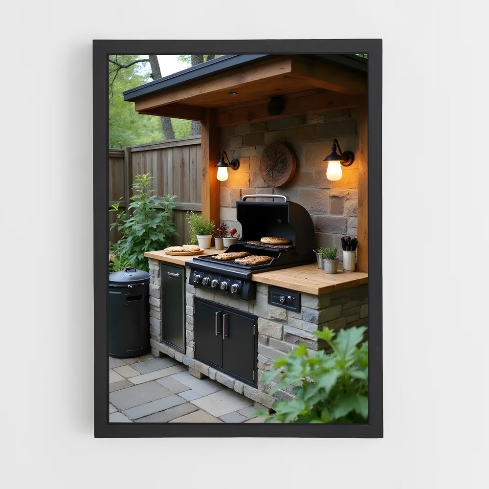 ap-outdoor kitchen-5 cadre Noir