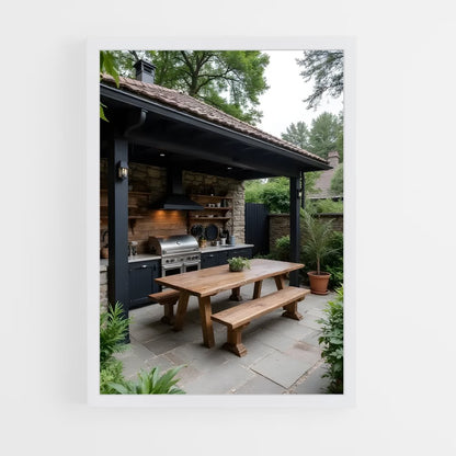 ap-outdoor kitchen-9 cadre Blanc