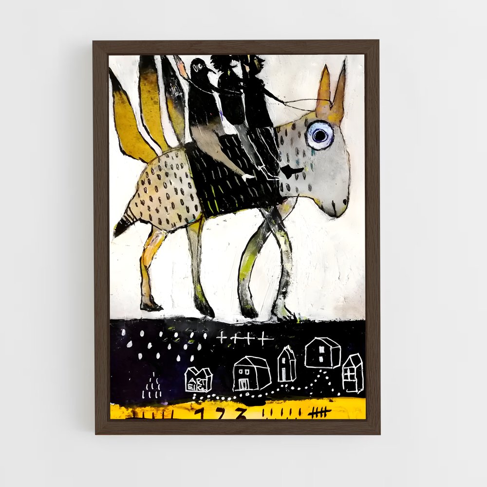 ap-outsider art-2 cadre Bois foncé