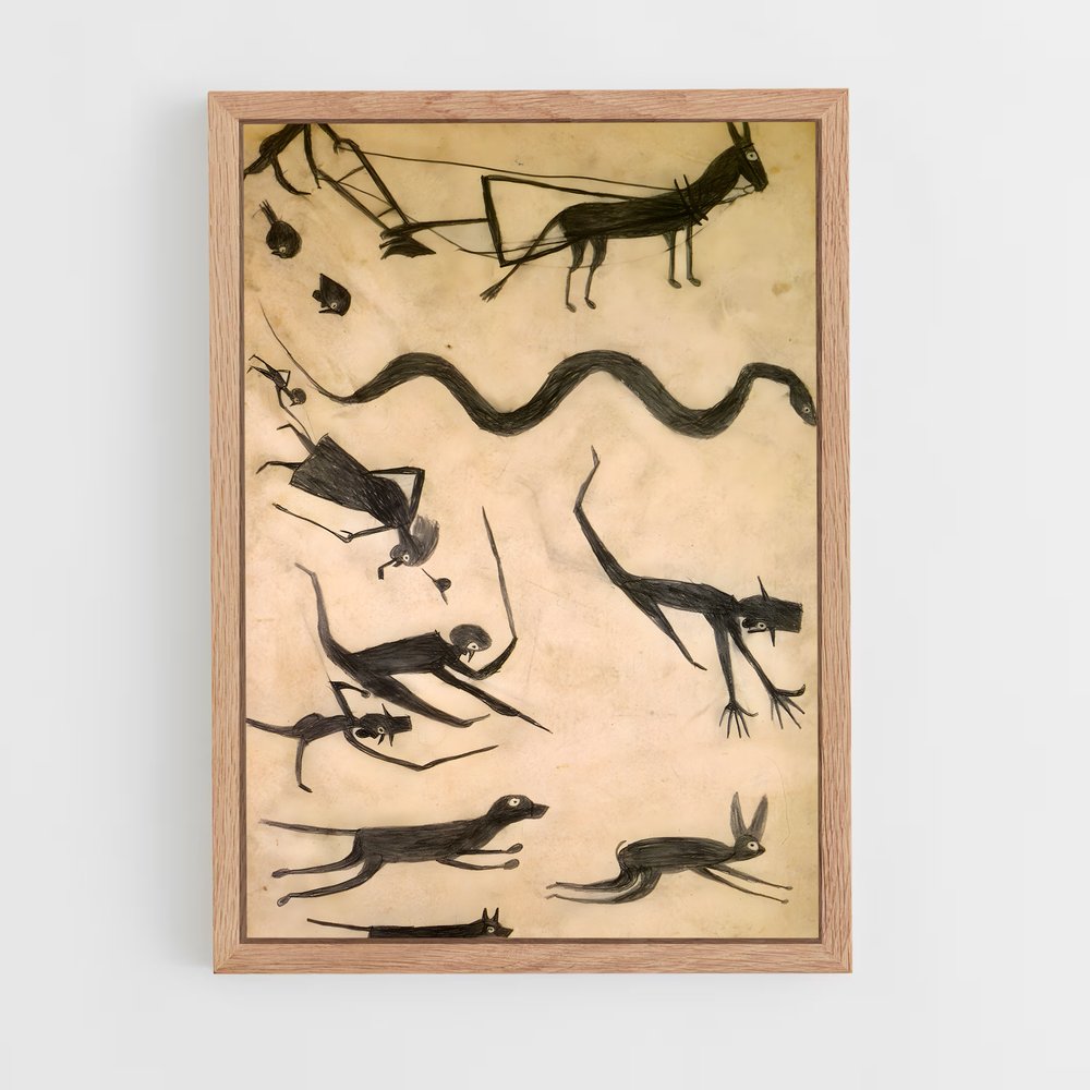 ap-outsider art-3 cadre Bois clair
