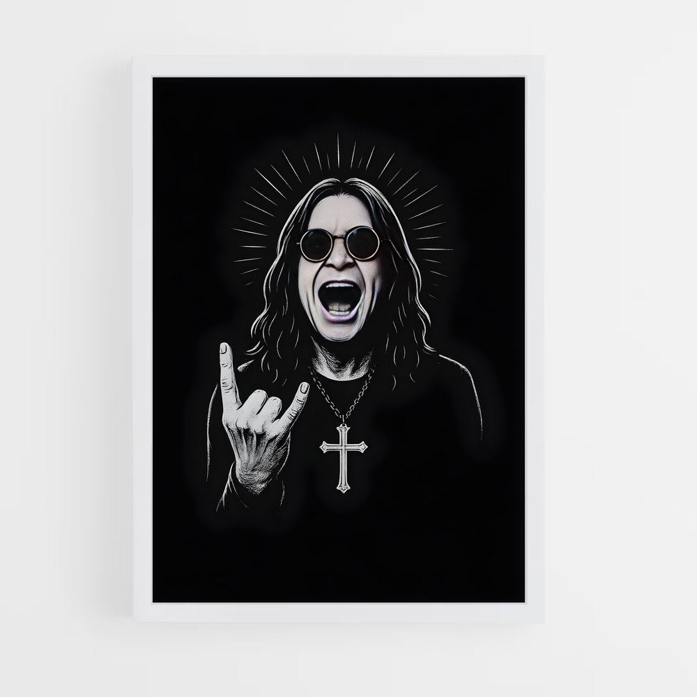 ap-ozzy osbourne-4 cadre Blanc