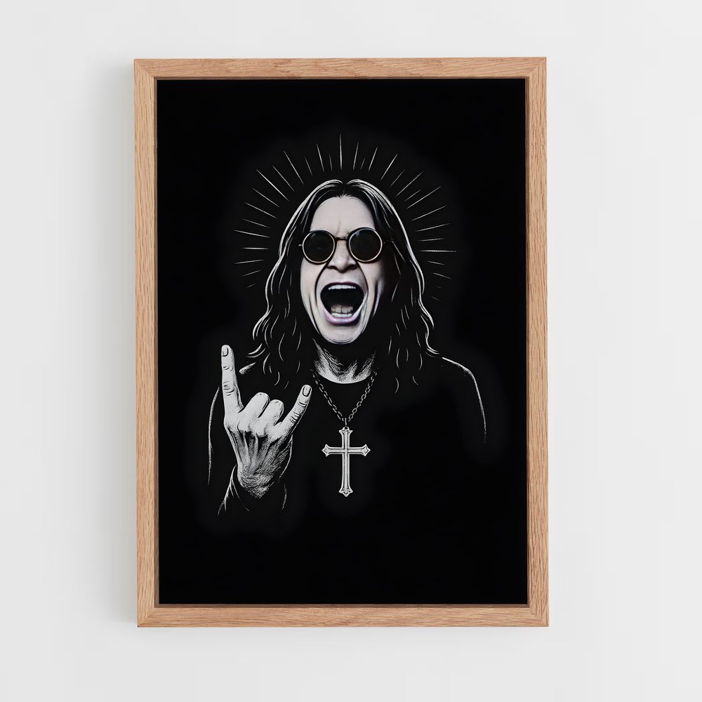 ap-ozzy osbourne-4 cadre Bois clair