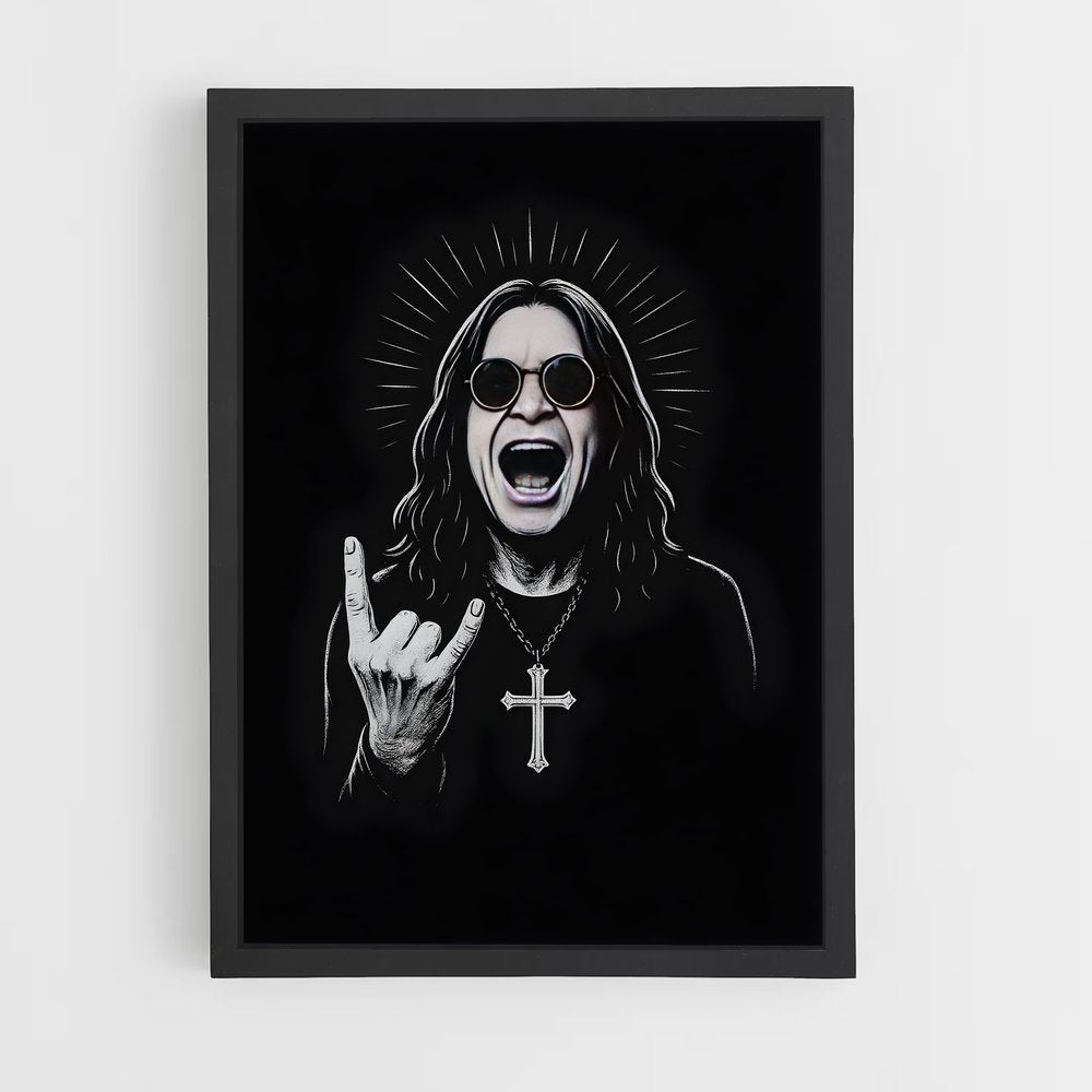 ap-ozzy osbourne-4 cadre Noir