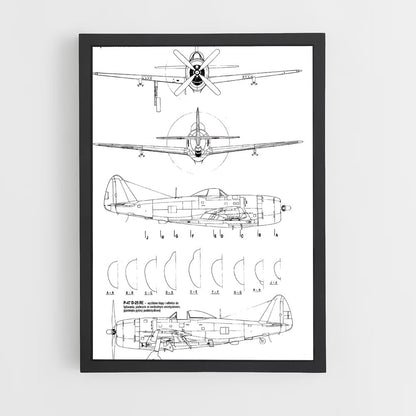 ap-p-47 thunderbolt-5 cadre Noir
