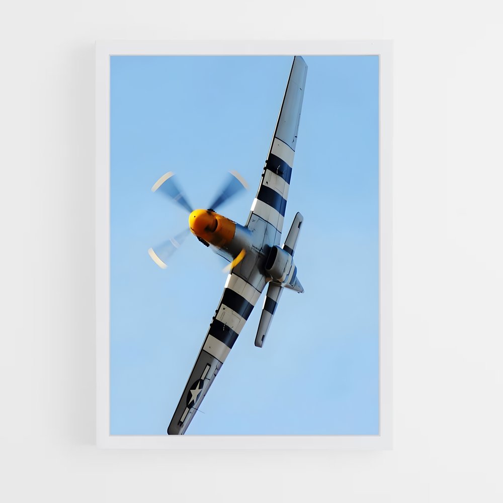ap-p-51 mustang-3 cadre Blanc