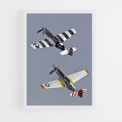 ap-p-51 mustang-4 cadre Blanc