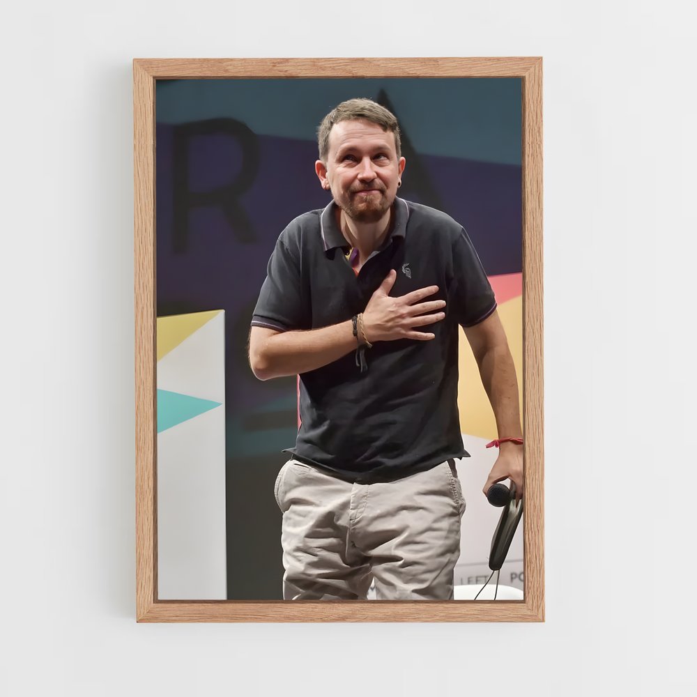 ap-pablo iglesias-2 cadre Bois clair