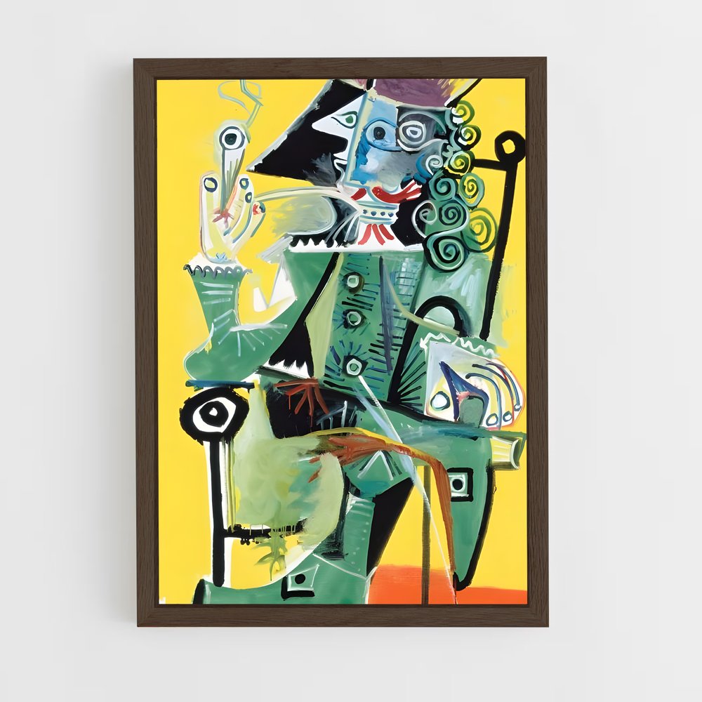 ap-pablo picasso-1 cadre Bois foncé